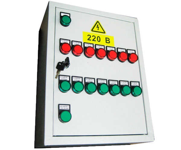 Щит управления 7 клапанами дымоудаления (КДУ)/подпора ЩУК-П-220/КДУ*7/М/54