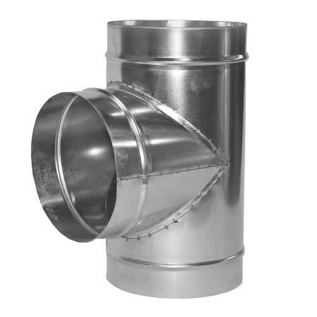 Тройник оцинкованный 90° Ø160