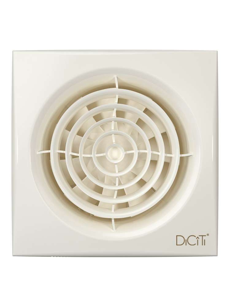 Вентилятор накладной AURA D100 обратный клапан Ivory DICITI