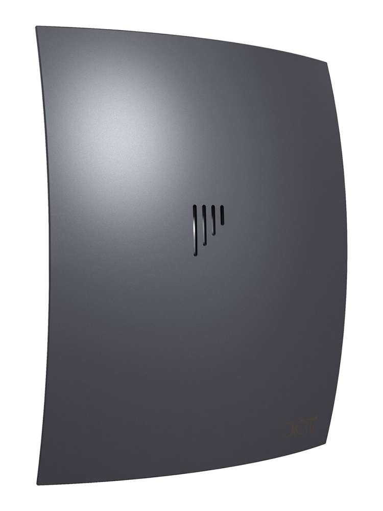 Вентилятор накладной BREEZE D125 обратный клапан Dark gray metal DICITI