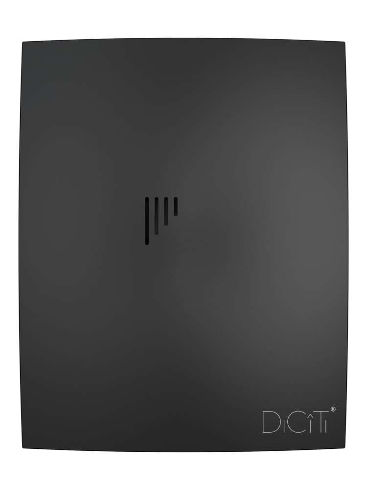 Вентилятор накладной BREEZE D125 обратный клапан Matt black DICITI