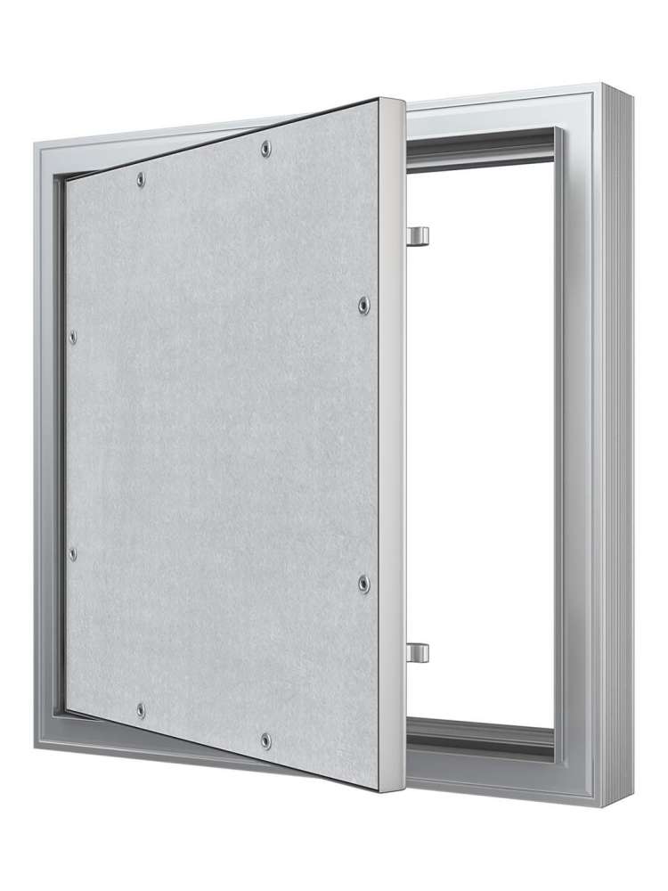 Люк ревизионный D C ERAmo Comfort 300х300 скрытый монтаж усиленная петля алюминий EVECS