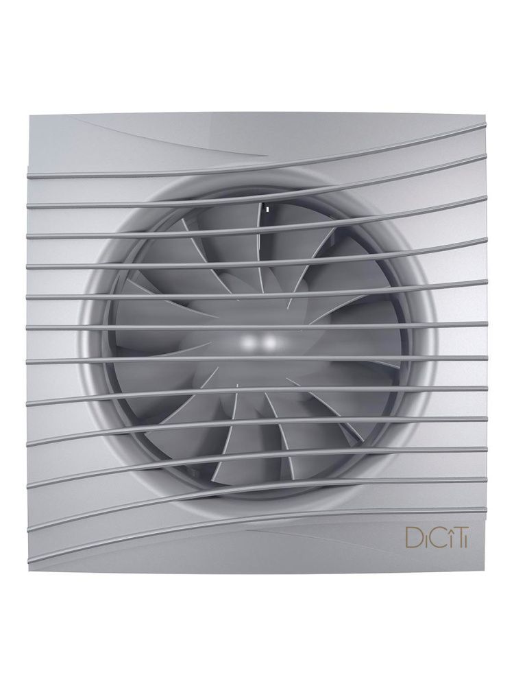 Вентилятор накладной SILENT D100 обратный клапан Gray metal DICITI