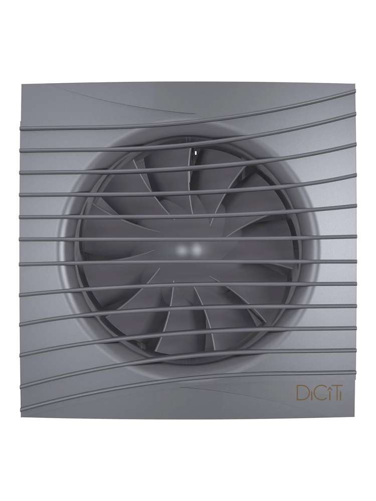 Вентилятор накладной SILENT D125 обратный клапан Dark gray metal DICITI