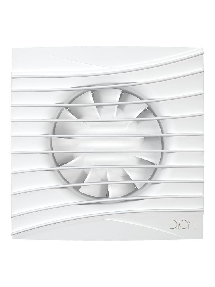 Вентилятор накладной SILENT D125 обратный клапан Matt white DICITI