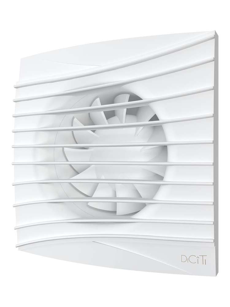Вентилятор накладной SILENT D125 обратный клапан Matt white DICITI