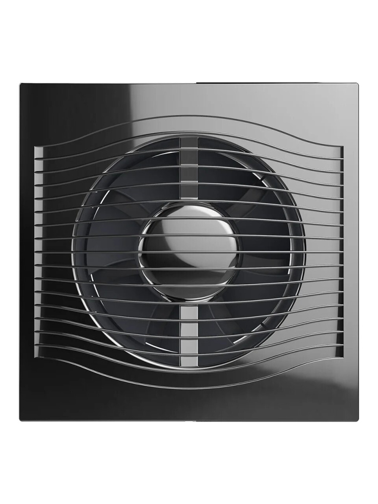Вентилятор накладной SLIM, обратный клапан, D100, Chrome, DICITI