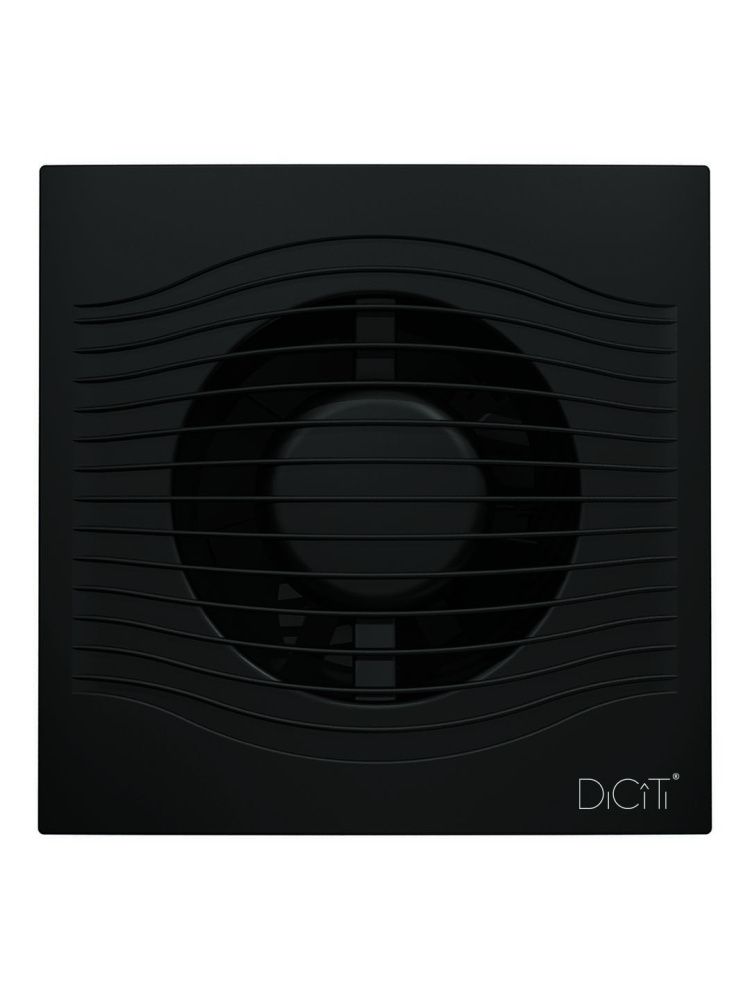 Вентилятор накладной SLIM D100 обратный клапан Matt black DICITI