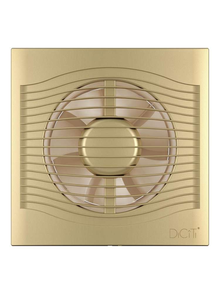 Вентилятор накладной SLIM D125 обратный клапан Champagne DICITI
