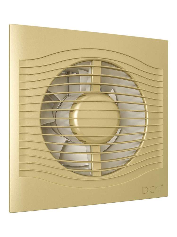 Вентилятор накладной SLIM D125 обратный клапан Champagne DICITI