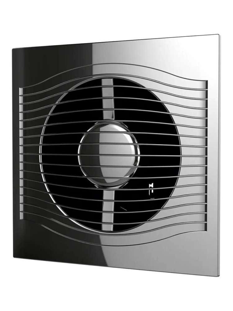 Вентилятор накладной SLIM, обратный клапан, D125, Chrome, DICITI