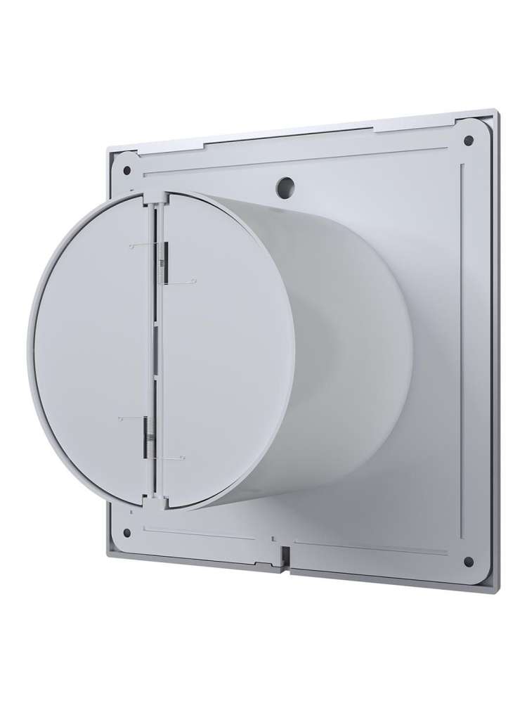 Вентилятор накладной SLIM D125 обратный клапан Gray metal DICITI